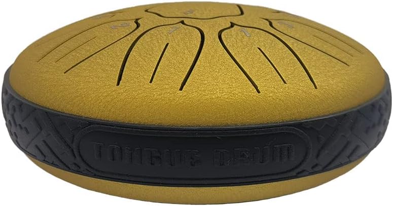 Yahpetes Steel Tongue Drum Musical Percussion Instrument Metal Rain Drum for Outside 6 Inch 11 Notes C-Key for Meditation Yoga Education Percussion with Bag, Music Book, Mallets (6"11 tone, Gold) - Image 5